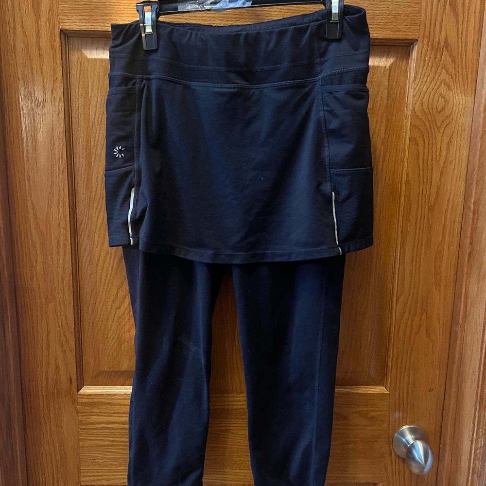 Athleta Black Skirted Leggings